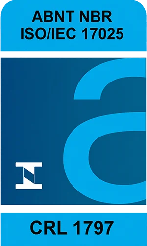Selo de Acreditação Cgcre/INMETRO — ABNT NBR ISO/IEC 17025 — CRL 1797