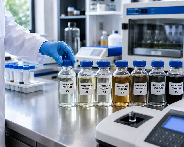 Laboratório de análise de efluentes